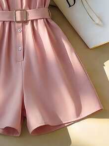 Franclia 新款春夏连帽束腰女式连体裤 - 粉色 - 查看 7