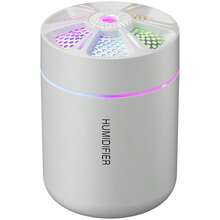 Humidificador de coche portátil USB con luz nocturna LED de 7 colores. Humidificador de aire mini para portavasos de coche, dormitorio, oficina y escritorio para aire fresco y húmedo - Multicolor - Ver 2