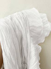 Elamini 新款夏季甜美度假波点时尚印花半身裙，不规则可调节褶皱侧边，浪漫荷叶边裙摆，适合度假、约会、派对、校园穿着，复古风迷你裙，白色浪漫婚礼季 - 白色 - 查看 5