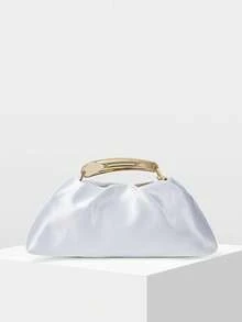 MOTF PREMIUM LADIES HANDBAG, ELEGANT DATE DINNER BAG - Light blue - View 5