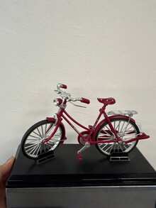 1件复古自行车模型，有红色和黑色可选，28英寸经典自行车模型，DIY组装，迷你自行车模型摆件，压铸自行车收藏品，复古微型车辆家居装饰。 - 彩色 - 查看 7