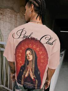 PAVTROS Áo thun nam thời trang in hình thánh nhân theo yêu cầu - Hồng - Xem 8