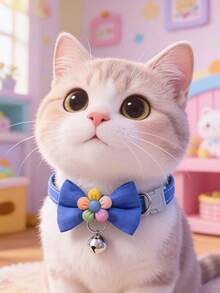 PETSIN 1 chiếc vòng cổ hoa nơ cho thú cưng, vòng cổ cho mèo, vòng cổ cho chó, điều chỉnh được chu vi cổ, phụ kiện thú cưng, quà tặng ngày lễ, đồ dùng cho thú cưng - Nhiều màu - Xem 16