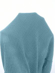 Olithes Đầm nữ thời trang mới mùa xuân/hè, gợi cảm, thanh lịch, ôm sát cơ thể, cổ cao, khóa kim loại, xếp ly, không tay. - Màu xanh lam - Xem 4