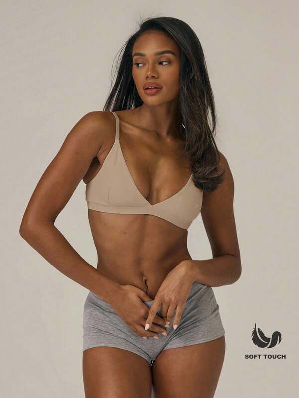 MUSERA ESSENTIALS Soft Touch Strappy Sports Bralet Basic Casual Airport Holiday Sexy Fall Winter Christmas