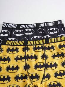 BATMAN X SHEIN Quần đùi boxer thường ngày cạp chun cho bé gái. - màu đen - Xem 11