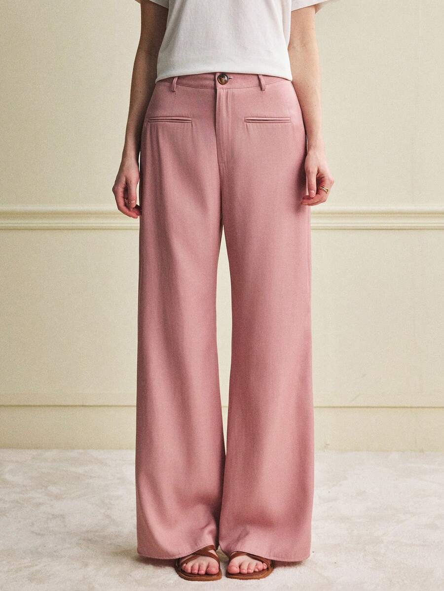 Écloséra 2026春夏新款粉色喇叭裤（女款） - 粉色 - 查看 1