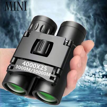 1支4000x25高倍专业双筒望远镜，成人适用 - 大口径，超清晰，适用于夜视、户外狩猎、露营、观鸟，是音乐会和野生动物观察的理想礼物