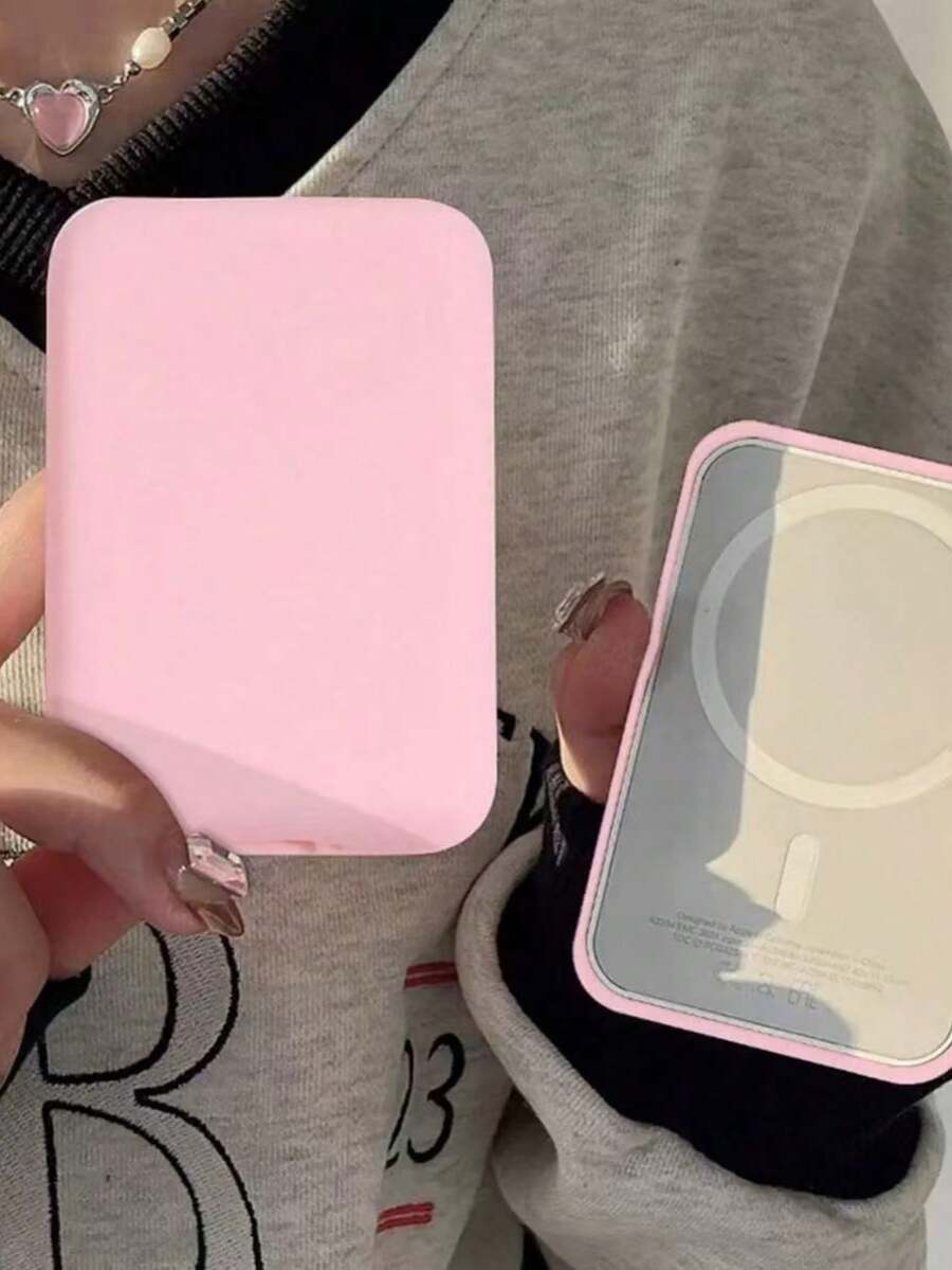 1 ốp lưng bảo vệ từ tính tương thích với iPhone - Ốp bảo vệ chống rơi bằng TPU mềm, tương thích với MagSafe | Bề mặt mờ và thiết kế khóa chắc chắn (Không bao gồm pin) - Hồng - Xem 1