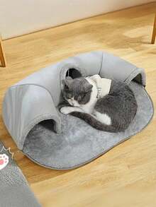 Tempat Tidur Terowongan Kucing Tiga-dalam-Satu yang Nyaman – Gabungan Alas Bermain dan Tempat Berlindung yang Hangat, dengan Bagian Bawah Anti Selip, Cocok untuk Kucing, Kelinci, dan Hamster Berukuran Kecil hingga Sedang. - MultiWarna - View 7