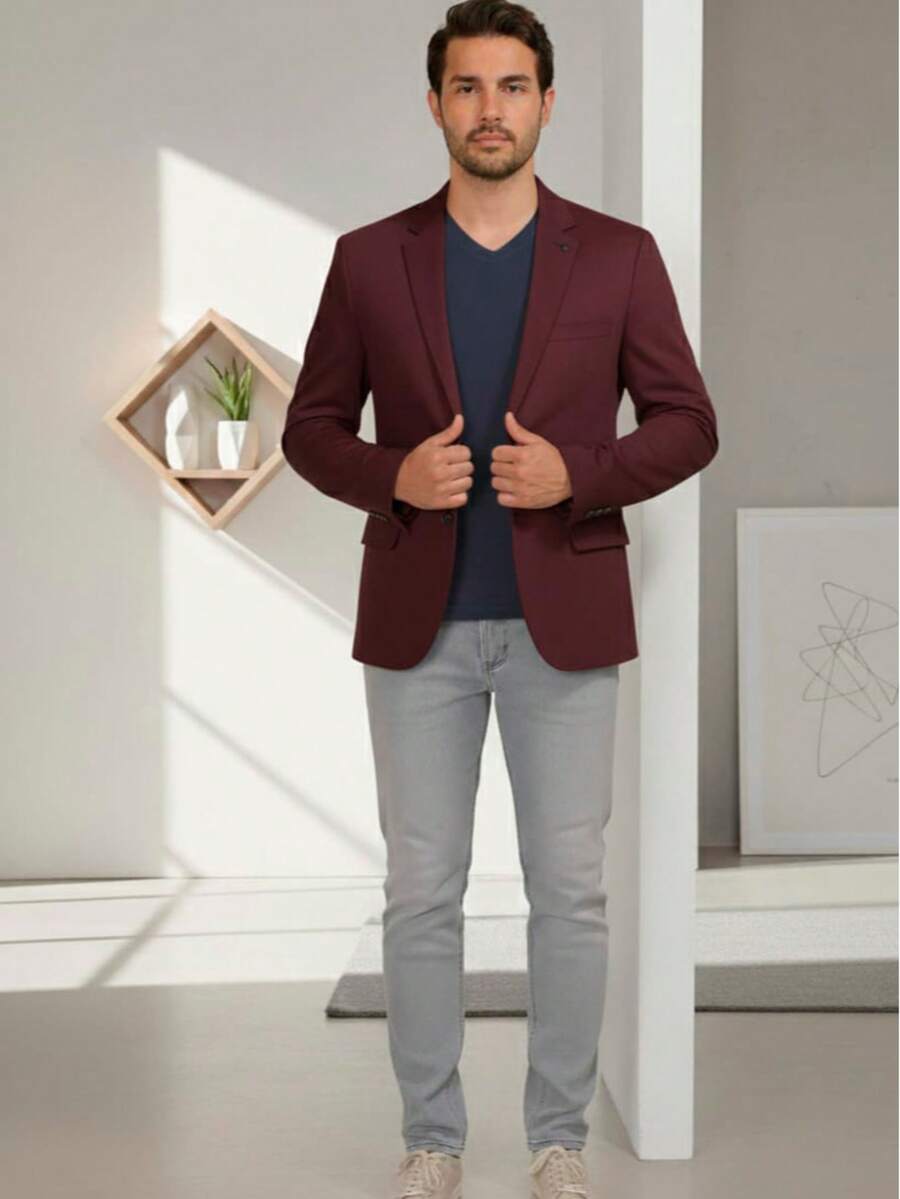 Blazer Casual Busines - Rojo violeta - Ver 1