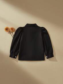 SHEIN 女童碎花装饰花瓣袖衬衫 女童衬衫 儿童衬衫 女童衬衫 女童开衫 连衣裙 儿童连衣裙 花童开衫 女童衬衫 儿童服装 女童连衣裙 女童开衫 亲子装 碎花衬衫 女士衬衫 女童碎花衬衫 女童服装套装 女童黑色衬衫 黑色碎花衬衫 母女装 - 黑色 - 查看 2