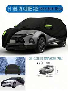 Bạt phủ xe SUV chống thấm nước, chống nắng, chống sương giá, chống tuyết, thích hợp cho mùa đông - Phù hợp cho xe SUV và các loại xe ngoài trời - Chống tuyết, chống mưa, chống tia UV, chống bụi - Bạt phủ toàn thân cao cấp với dải phản quang và dải chắn gió, bạt phủ xe màu đen tuyền với dải phản quang bằng polyester giúp chống mưa, chống bụi và chống nắng. - màu đen - Xem 7