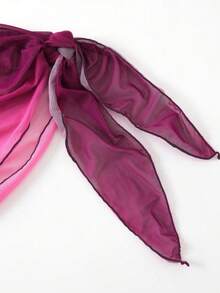 Swim Mod Women's Gradient Color Side Tie Cover Up Skirt (Random Print) For Vacation Summer - Purple - View 4