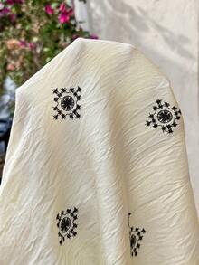 SHEIN 2pcs Maternity Floral Print Tube Top And Adjustable Waist Pants Set, Vacation - Khaki - View 7