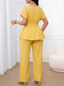 Maternity Plus Size Sports Bodysuits & Jumpsuits - 黃色 - 查看 4