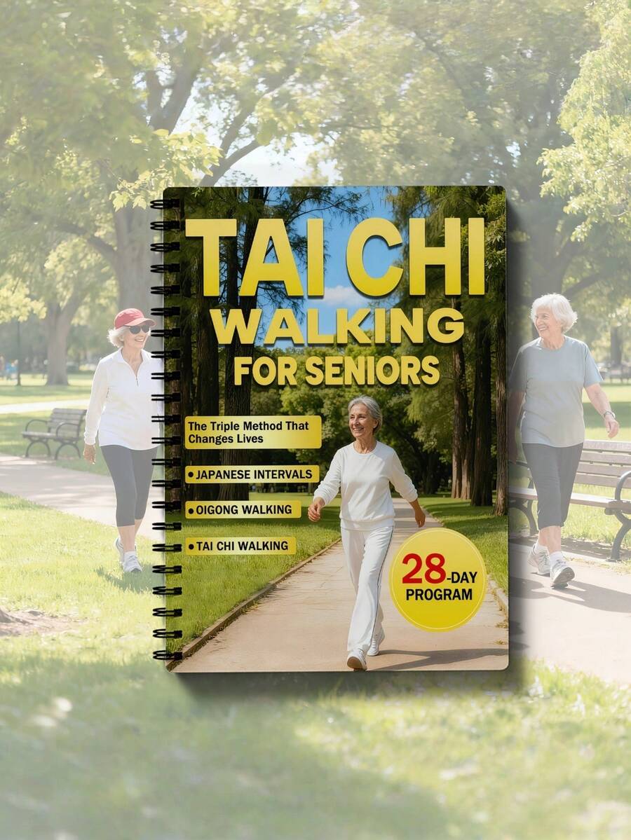 1pc Tai Chi Themed Planner, 50 Pages, Spiral-Bound Notebook, Perfect Gift For Tai Chi Enthusiasts Suitable For Study Office Work And Back-To-School Season - Walking Tai Chi White Grandma - View 1