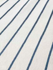 Franclia Women's Elegant Commuter Striped Backless Halter Neck Knit Dress, Summer - Blue and White - View 6