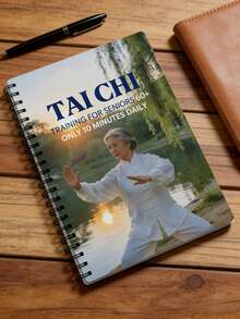 1pc Tai Chi Themed Planner, Spiral-Bound Notebook, Perfect Gift For Tai Chi Enthusiasts Suitable For Study Office Work And Back-To-School Season - multicolor - View 1