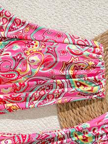 Swim Vcay 女士夏季沙滩腰果印花比基尼套装 - 彩色 - 查看 4