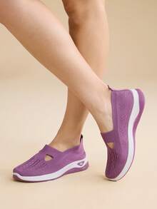 CUCCOO EASI Zapatos morados transpirables nuevos de primavera y verano, calzado exterior con suela blanda y antideslizante, zapatos casuales cómodos para ir y venir, ligeros y con amortiguación - Morado - Ver 9