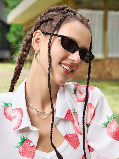 1副经典塑料猫眼小框女士太阳镜，防紫外线，适合驾驶、户外活动、热带海滩度假、家庭出游和时尚配饰