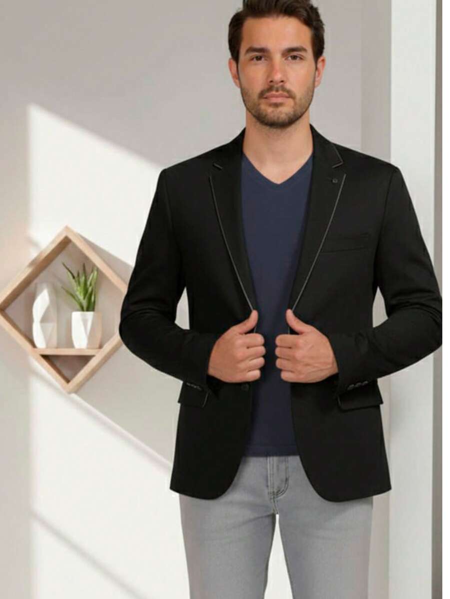 Blazer Casual Busines - Negro - Ver 1