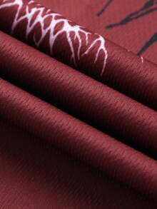 Gym Rark Camiseta casual y versátil para hombres, diseño deportivo cómodo con estampado total - Burdeos - Ver 3