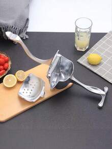 Stainless Steel Manual Juicer - Suitable For Both Commercial And Home Use, With A Sturdy Structure, Easy To Clean, No Power Supply Required, Suitable For Oranges, Grapefruits, Lemons, Apples, Berries, Vegetables And Other Fruits - An Ideal Choice For Restaurants And Home Kitchens. - Multicolor - View 5