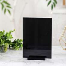 20 chiếc giá đỡ thẻ tên bằng acrylic trong suốt có khe, dùng để trưng bày trên bàn, làm bảng hiệu đám cưới, đựng ảnh kỹ thuật số, thực đơn văn phòng, hội nghị, giá đỡ thẻ màu đen, trắng và trong suốt. - Nhiều màu - Xem 8