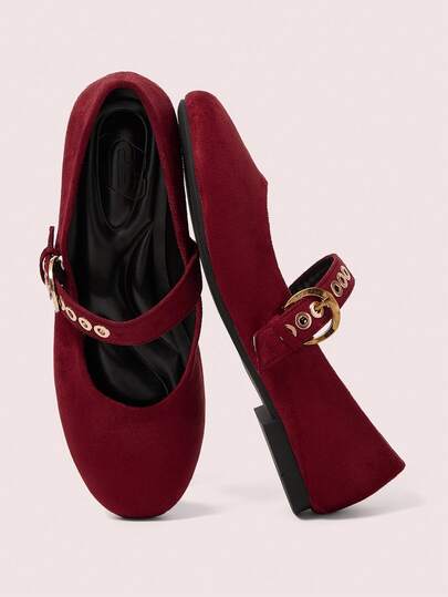 CUCCOO DOLLMOD Women's Casual Flats Solid Color Flats Ballet Flats Mary Jane Flats, Women's Dress Shoes, Ballet Shoes