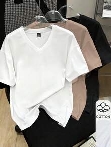 Resyla 3pcs/Set Women V-Neck Short Sleeve T-Shirt, Summer - Multicolor - View 1