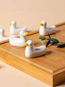 Cirelle 1pc Ceramic Chopstick Holder And Cutlery Rack, Duck Shaped Chopstick Pillow Storage Rack, Suitable For Cutlery Racks, Knife Fork Spoon Racks, Table Decoration Ornaments, Creative Spoon Fork Racks, Kitchen Chopstick Placement Racks, Suitable For Christmas, Halloween, New Year Gifts - View 12