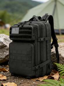 Outdoor Camouflage Tactical Backpack, Large Capacity Backpack, Large 3P Bag, Hiking Bag, Military Enthusiast Backpack, Outdoor Leisure - Multicolor - View 6