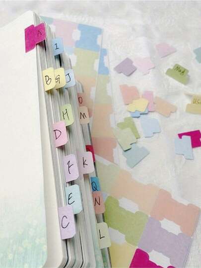 60 قطعة/360 قطعة من الملصقات اللاصقة، ملصقات كتب ملونة، ملصقات فهرس قابلة لإعادة الكتابة والتحريك من الجانبين، قادرة على تمييز أو تحديد المعلومات المهمة للكتب والملاحظات وخطط القراءة (25مم * 35مم)