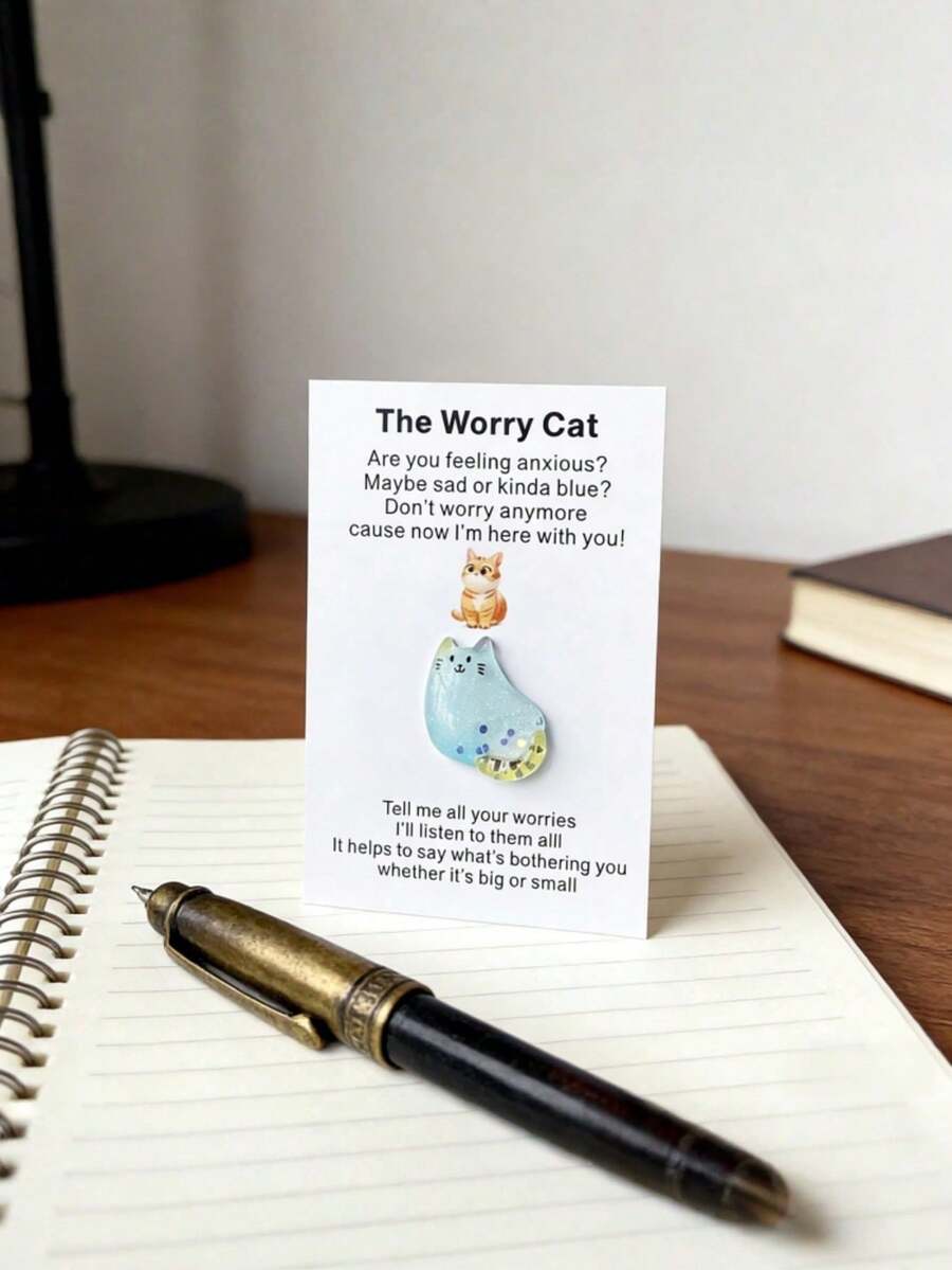 10 tấm thiệp hình mèo hoạt hình nhỏ xinh, thiệp an ủi và động viên, thiệp chúc mừng ấm áp dành cho bạn bè. - Nhiều màu - Xem 1