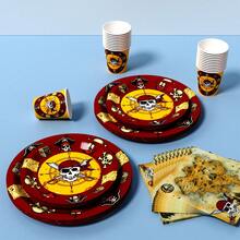 海盗之旅一次性餐盘、餐巾纸和杯子套装，可供 8 位客人使用。这款一次性派对套装（包括餐盘、餐巾纸和杯子）非常适合生日派对、婚礼和家庭野餐。 - 查看 4