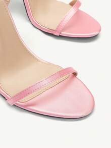 CUCCOO CHICEST 粉色蝴蝶结装饰细跟高跟凉鞋夏季毕业高跟鞋舞会高跟鞋度假鞋夏季促销优雅凉鞋圣诞秋季新年假期 - 粉色 - 查看 13