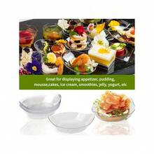 Mini Leaf Shaped Appetizer Plates Clear Plastic Dessert Plates And Butter Dishes, Suitable For Sauces Desserts Fruits Appetizers, Great For Weddings And Parties (Leaf Design) - Multicolor - View 6