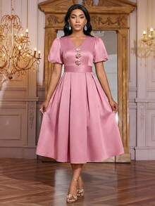 SHEIN Lady Holiday Dresses For Women Vacation Dress - Baby Pink - View 7