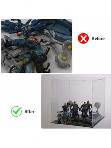Transparent Acrylic Display Boxes, Available In 11 Sizes, Diy Assembly, Suitable For Displaying Models, Building Blocks, Crafts, And Souvenirs, And Providing Dust Protection. - 5mm Black PVC Base - View 8