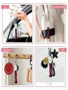 1PC Keychain Lip Balm Holder Cap Replacement Cap With Stopper Convenient Keyring Accessory For Women Moms Prevent Loss In Purse Bag Travel Essential Lip Gloss Keychain Holder Daily Use - Multicolor - View 7