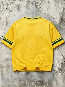 HIMLAND Men's Casual Commuter Streetwear Graphic Print T-Shirt World Cup Jersey Brasil Shirt Yellow And Green Jersey Brazilian Shirt Number 10 Shirt - Yellow - View 9