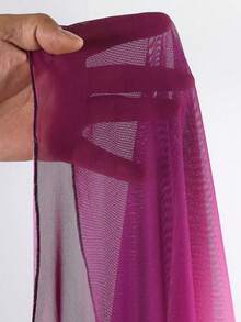 Swim Mod Women's Gradient Color Side Tie Cover Up Skirt (Random Print) For Vacation Summer - Purple - View 6
