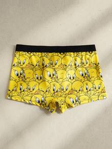 LOONEY TUNES X SHEIN Men's Boxer Briefs For Daily Wear - Yellow - View 2