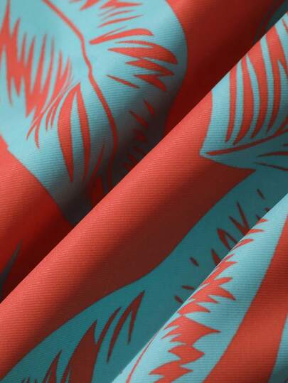 Livesso Bộ đồ bơi liền thân cho bé gái tuổi teen, họa tiết cây nhiệt đới và chữ cái, kèm quần short.