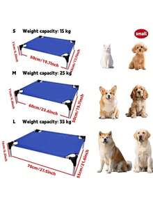 1pc/Breathable & Comfortable Pet Bed, Suitable For Small, Medium & Large Dogs, Indoor & Outdoor Use - Blue - View 10