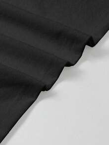 SHEIN LUNE 女士印花T恤，休闲街头风短袖T恤，可爱夏季上衣 - 黑色 - 查看 3