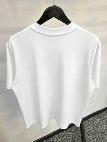 STEELVANCE 男士休闲眼睛印花圆领短袖T恤，夏季 - 白色 - 查看 3