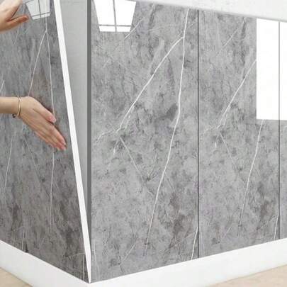 30 miếng dán tường giả đá cẩm thạch tự dính, chất liệu vinyl, chống thấm nước, thích hợp trang trí nhà bếp, phòng ngủ, phòng khách, phòng tắm, nhà cửa.